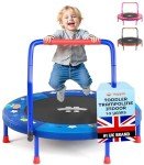 Happin Kids Mini Trampoline with Handlebar & Safety Pad