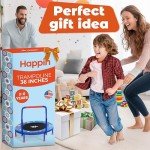 Happin Kids Mini Trampoline with Handlebar & Safety Pad