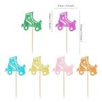 Roller Skate Cupcake Toppers – 24 Pack