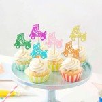 Roller Skate Cupcake Toppers – 24 Pack