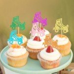 Roller Skate Cupcake Toppers – 24 Pack