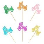 Roller Skate Cupcake Toppers – 24 Pack