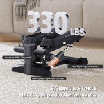 Portable Black Stair Stepper with Resistance Band