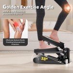 Portable Black Stair Stepper with Resistance Band