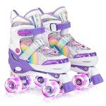 Adjustable Unicorn Roller Skates for Kids - Purple