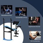 Adjustable Weight Bench with Leg Developer for Home Gym