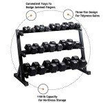 Zlinke 3-Tier Dumbbell Rack for Home Gym