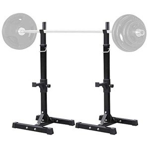 Yaheetech Adjustable Barbell Rack for Home Gym