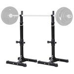 Yaheetech Adjustable Barbell Rack for Home Gym