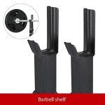 Yaheetech Adjustable Barbell Rack for Home Gym
