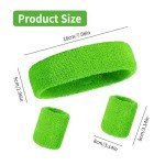 Retro 80s Sweatbands Set for Workouts