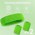 Retro 80s Sweatbands Set for Workouts