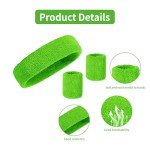 Retro 80s Sweatbands Set for Workouts