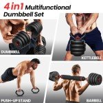 Adjustable 70lbs Dumbbell Set for Home Fitness