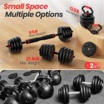 Adjustable 70lbs Dumbbell Set for Home Fitness