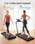 UREVO 2 in 1 Foldable Walking Pad Treadmill