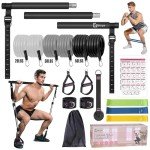 Versatile Pilates Bar Kit with Resistance Bands