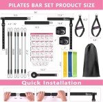 Versatile Pilates Bar Kit with Resistance Bands