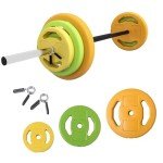 Adjustable 20kg Barbell Weights Set for Home Fitness