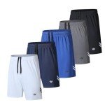 Men's Athletic Shorts with Pockets - 5 Pack