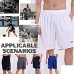 Men's Athletic Shorts with Pockets - 5 Pack
