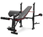 Adjustable Folding Weight Bench with Barbell Rack