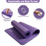 15mm Thick Non-Slip Yoga Mat with Strap – 3 Colors
