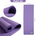15mm Thick Non-Slip Yoga Mat with Strap – 3 Colors