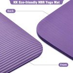 15mm Thick Non-Slip Yoga Mat with Strap – 3 Colors