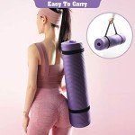 15mm Thick Non-Slip Yoga Mat with Strap – 3 Colors