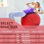 Exercise Ball with Quick Pump - Anti-Burst, Slip Resistant
