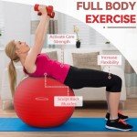 Exercise Ball with Quick Pump - Anti-Burst, Slip Resistant