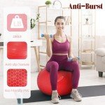 Exercise Ball with Quick Pump - Anti-Burst, Slip Resistant