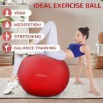 Exercise Ball with Quick Pump - Anti-Burst, Slip Resistant