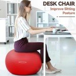 Exercise Ball with Quick Pump - Anti-Burst, Slip Resistant