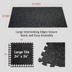 Interlocking Rubber Exercise Mats for Home Gym