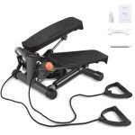 Mini Stepper with Resistance Bands and LCD Monitor