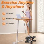 Mini Stepper with Resistance Bands and LCD Monitor