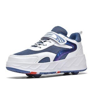 Kids' Roller Skate Sneakers with Double Row Wheels