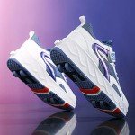 Kids' Roller Skate Sneakers with Double Row Wheels