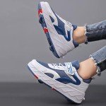 Kids' Roller Skate Sneakers with Double Row Wheels