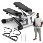 OLIXIS Portable Mini Stepper with Resistance Bands