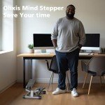 OLIXIS Portable Mini Stepper with Resistance Bands