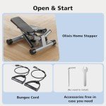 OLIXIS Portable Mini Stepper with Resistance Bands