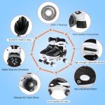 Adjustable Kids Roller Skates with Light-Up Wheels