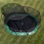 10ft x 7ft Oval Trampoline with Safety Net