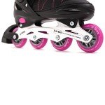 Pink Adjustable Inline Roller Skates for Kids