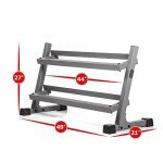XMark Heavy Duty Steel Dumbbell Rack with Shelves