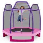 Kids 7ft Hexagonal Trampoline with Safety Net