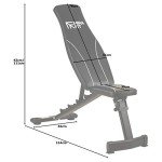 Mirafit Adjustable Folding Weight Bench - Black